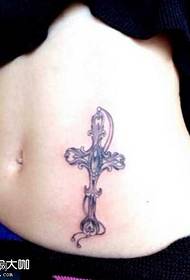 Waist cross tattoo pattern