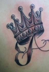 Anglické švůry a koruna tetování vzor