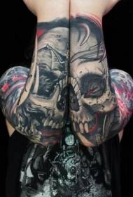 Ang gubaon nga sumbanan sa tattoo sa skull sa bukton