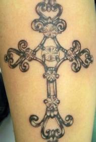 Gražus brangakmenių kryžiaus tatuiruotės modelis