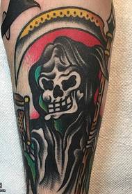 Calf demon skull tattoo