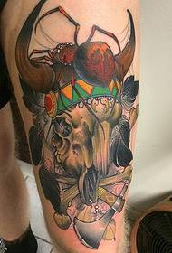 Sumbanan nga gipintalan nga pattern sa tattoo sa burdock
