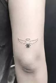 Little Angel Wings Tattoo - prosty i literacki wzór miniatury Angel Wings Tattoo Pattern