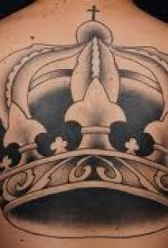 Vyriškos nugaros didelio ploto vainiko tatuiruotės modelis