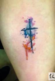 Einfach an individuell Cross Tattoo Muster