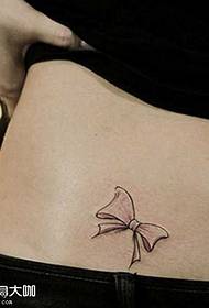 Waist personality bow tattoo pattern