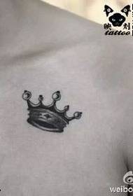 Eenvoudige kroon tatoeëringspatroon