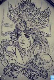 Manuscript girl tattoo tattoo pattern