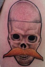 Tatuaggio da teschio inquietante sulle spalle