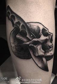 Calf dagger tattoo pattern