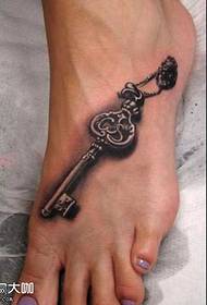 Padrão de tatuagem chave do pé