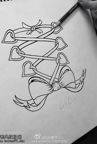 Modello di tatuaggio semplice arco di personalità