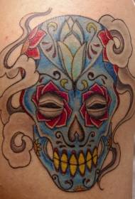 Sorbaldako kolorea Mexikoko kristal garezur tatuaje argazkia