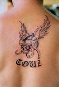 Ang sumbanan nga tattoo sa tattoo sa helmet