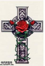 Željezni križ ruža tetovaža uzorak