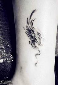 Pattern di tatuaggi di ali di gamba