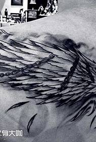 Modello tatuaggio ali posteriori