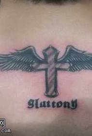 Motif de tatouage des ailes arrière