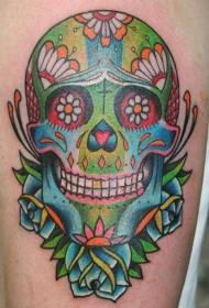 Lig-on nga kolor kolor nga mexican sugar tart tattoo litrato