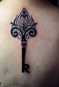 Back key totem tattoo pattern