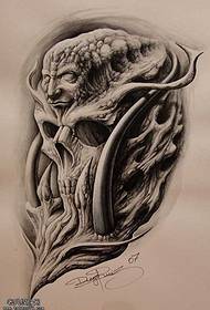 Manuscript tattoo pattern