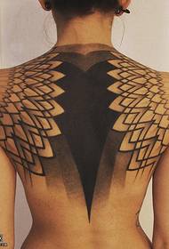 Modello di tatuaggio ali posteriori 3D