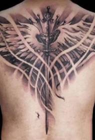 帅气翅膀纹身：很个性帅气的一组9张翅膀纹身作品图案