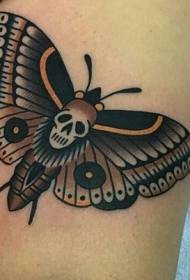 Papilio humero color exemplar skull tattoo