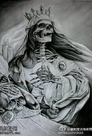 Modello tatuaggio teschio destro