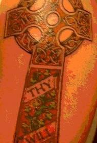 Kleurtekening tussen kruis-tatoeëringpatroon