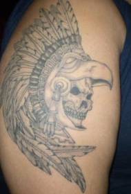 Aztecs tatueringmönster för skalfjäder