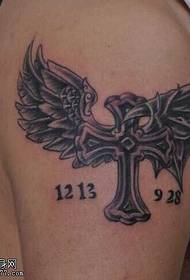 Paže kříž tetování vzor