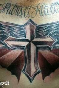 Chest cross tattoo pattern