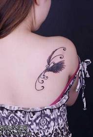Modello tatuaggio ali di personalità posteriore