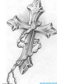 Manuscript cross tattoo pattern