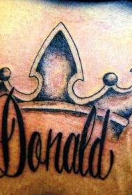 King Downer Crown Tattoo patroon