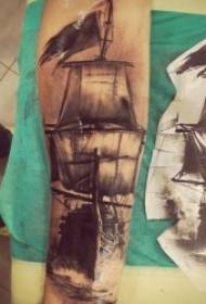 Tattoos za baharini za kuchora baharini 9 na upepo