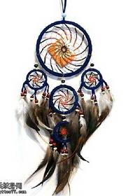 Modello di tatuaggio manoscritto color dream catcher
