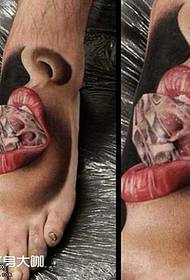 Foot pro diamond tattoo pattern