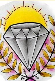 Obraz wzór ładny diament tatuaż tatuaż rękopis