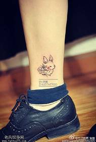 Bunny tattoo on the ankle