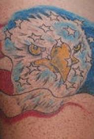 Tatuatge de bandera americana súper patriota color de la cama