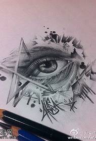 Patrón de tatuaje geométrico tridimensional para todo ojo