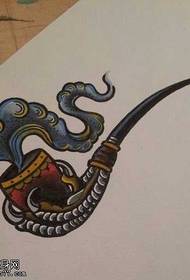 Manuscript Pipe Tattoo Pattern