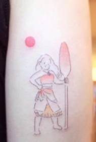 Sticky Tattoo Figure - 9 piccole immagini di tatuaggi fresche e semplici in stile cartone animato