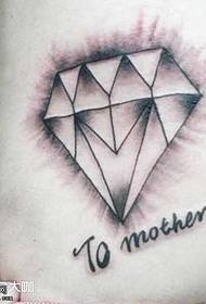 Waist radiant diamond tattoo pattern