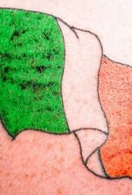 खांदा रंग आयरिश ध्वज टॅटू चित्र