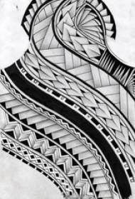 أسود رمادي رسم الإبداعية هندسية عنصر الاستبداد نمط مخطوطة الوشم