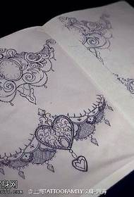 Love kant kant tattoo manuscript patroon