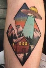 Picha ya 9 tattoo inafanya kazi kwenye UFO UFO